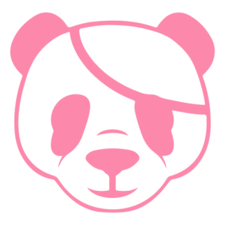 Pirate Panda Decal (Pink)
